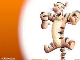 Happy Energetic Tigger Favorite Cartoon Character Cartoon Wallpaper