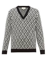 Rhombi Jacquard Pattern Wool Sweater Gucci Matchesfashion Uk Discover the collection of women's denim at gucci.com. rhombi jacquard pattern wool sweater