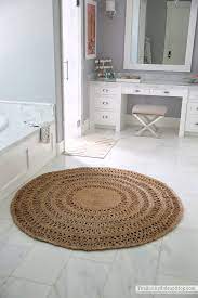 They soak up the drip, drop, and spills after baths and other bathroom activities thus preventing slipping. The Round Jute Rug That Looks Good Everywhere The Sunny Side Up Blog Jute Round Rug Round Bathroom Rugs Bathroom Rugs