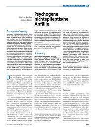 Psychogene Nichtepileptische Anfalle