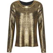 We loved gold star jumper and rene's service so much last week that we booked them again this week for our daughters 4th birthday. Womens Shiny Gold Foil Metallic Print Long Sleeve Knitted Jumper Top Sizes 8 12 Clothes Design Long Sleeve Knit Fashion