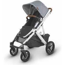 Uppababy Vista Carrinho De Bebe V2 Gregory Melange Azul Prata Folha De Seda