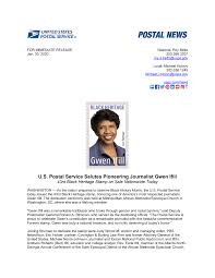 USPS salutes pioneering journalist Gwen Ifill
