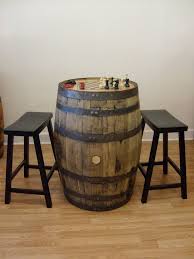 Old Whiskey Barrel C Checker Chess Board Game Pieces 2 Bar Stools Auntmollysbarrelproducts Whiskey Barrel Chess Board Board Game Pieces