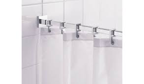 The range offers a number of options of shower curtain rods and are available in a style of finishes to suit every installation. Buy Croydex Square Shower Curtain Rod And Rings Chrome Plated Shower Poles Argos