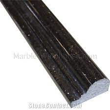 12 decorative aluminum rub rail available in wood grain, marble, and granite textures. Black Galaxy Granite Chair Rail From United States Stonecontact Com