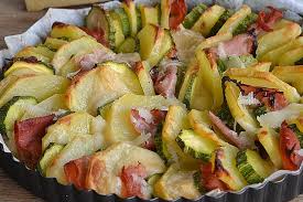 Gratin Leger De Pommes De Terre Courgettes Et Jambon Ww Recettes De Cuisine Courgette Pomme De Terre Gratin Pomme De Terre
