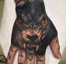 Wolf Hand Tattoo Creepy Tattoos Animal Tattoos Knuckle Tattoos