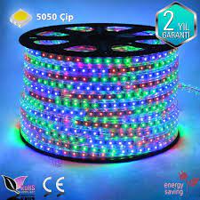 dis mekan serit led 220 volt uc cipli rgb 100 metre 1 093 22 tl kdv