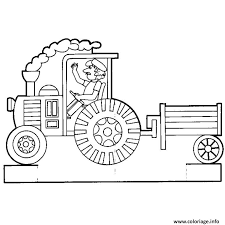 Tracteur class vert avec remorque et capot ouvrant. Coloriage Tracteur Avec Remorque Dessin Tracteur A Imprimer