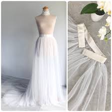 Bridal Tulle Skirt Overlay Full Length Tutu Floor Length Etsy Tulle Skirt Wedding Dress Tulle Wedding Skirt Detachable Wedding Skirt