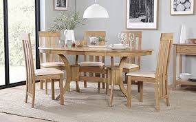 6 instalments of £126.50 = £759. Townhouse Oval Oak Extending Dining Table With 6 Chester Chairs Ivory Leather Seat Pads Furniture And Choice