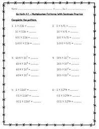 Some of the worksheets displayed are decimal multiplication patterns, multiplying decimals word problems, decimals work, multiply the decimals, grade 5 decimals work, , decimals practice booklet table of contents, grade 5 supplement. This Is A 6 Question Worksheet With A Review Of The Lesson 4 1 In The 5th Grade Go Math Series Multiply Decimalscan Also Be Used A Math Practices Math Go Math