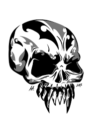 Learn how to draw tribal skull pictures using these outlines or print just for coloring. Tribal Skull Pandamix Illustrations Art Street