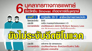 #วัคซีนซิโนแวค พบ 6 รายฉีดแล้วมีอาการไม่พึงประสงค์ สธ. 8mnu Qeexyxdgm