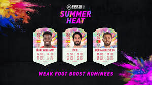 I expect bernardo silva to get many informs in fifa 21 ultimate team. Fifa 20 Weak Foot Boost Voting Summer Heat Bernardo Silva Williams Isco Fifaultimateteam It Uk