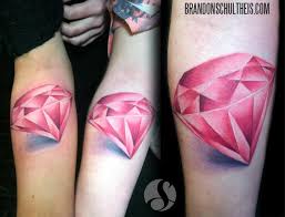 15 creative diamond tattoo designs. Matching Pink Diamonds By Brandon Schultheis Tattoonow