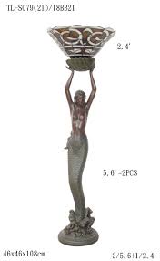 Amazon Com Mermaid Statue Scupture Torchere Lamp With Tiffany Shade 43 H Lamps Light Fixtures Mermaid Statues Tiffany Lighting Mermaid Diy