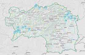 Sie sehen eine karte der region oder stadt steiermark. Mobile Testung Covid19