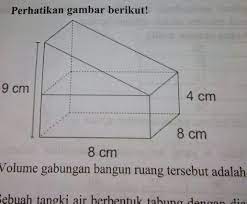 Contoh soal gabungan balok dan kubus kelas 6 sd. Perhatikan Gambar Berikut 9 Cm4 Cm8 Cm8 Cm26 Volume Gabungan Bangun Ruang Tersebut Adalah Brainly Co Id