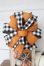 Black And White Buffalo Plaid Fall Decor Fall Wreath Bow Or Lantern Bow Black White Buffalo Plaid Free Etsy Orange Fall Decor Fall Thanksgiving Decor Fall Lantern Decor