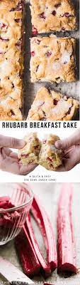 My Rhubarb Breakfast Cake Is A Classic Puffed Up Fruity Snack Cake The Kind Your Grandma Probably Mad Rhubarb Recipes Breakfast Cake Recipes Breakfast Cake