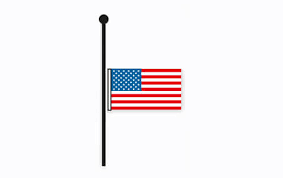 A position some distance below the top of a mast to which a flag is lowered in mourning or to signal distress. American Flag Etiquette Flag Display Rules Flagandbanner Com
