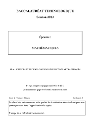 Le sujet comporte 9 pages numérotées de 1/9 à 9/9. Bac Std2a 2013 Maths