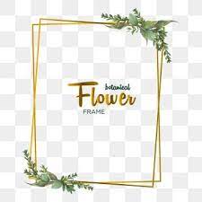 Botanical Frame Design For Wedding Invitation Card Purpose Rectangle Clipart Floral Illustration Png And Vector With Transparent Background For Free Downloa Flower Frame Watercolor Flowers Pattern Invitation Frames