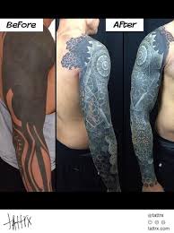Nathan Mould White Ink Over Blackwork Coverup Cover Up Tattoos Black Tattoos Tattoos