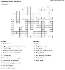 Teka teki silang kelas 5 teka teki silang ipa kelas 5. Teka Teki Silang Tema Flora Rumah Pintar