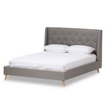 Upholstered in this season's latest gray color, the brandy is not only right on the value but it is also on trend. Get The Baxton Studio Adelaide Queen Upholstered Platform Bed In Light Grey From Bed Bath Beyond Now Accuweather Shop