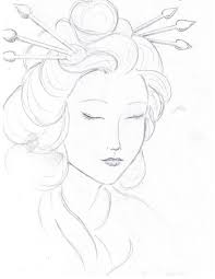 Drawings Of Geisha Geisha Face Drawing Geisha Face By Lanipie Japanese Drawings Japanese Geisha Drawing Geisha Drawing