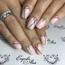 Such pattern in nail art has been in vogue since long as it is very easy to create in shapely nails. Geometric Nail Art Ideas Pink Nails Neutral Nails Geometric Nail