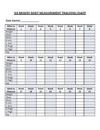 Competent Tracking Body Measurements Fitness Tracking Chart