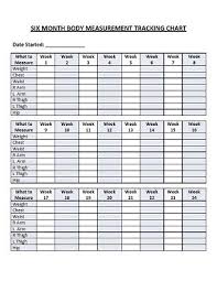 Competent Tracking Body Measurements Fitness Tracking Chart