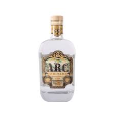 Closeup of strawberry fruit smoothies with strawberry pieces in glass with straw. Arc Botanical Gin 0 75l 45 Vol Arc Gin