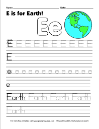 Earth Day Worksheets E Is For Earth Free Online Games At Primarygames