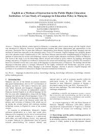 Can be made from the nbp formulation process in malaysia are highlighted here. Pdf English As A Medium Of Instruction In The Public Higher Education Institution A Case Study Of Language In Education Policy In Malaysia