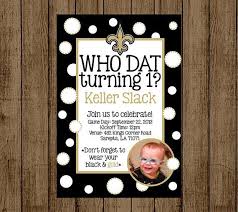 Awesome Free Template New Orleans Saints Birthday Invitations Birthday Party Invitations Free Birthday Party Invitations Custom Birthday Invitations