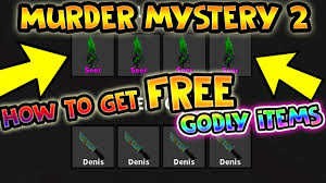 Mm2 value list is an easy and free way to trade items in the murder mystery 2 game. Murder Mystery 2 How To Get Free Godly Items Works Youtube