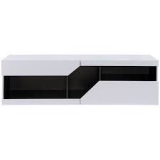 Que votre meuble tv soit noir ou blanc laqué, avec des portes 2 tiroirs ou peu de rangement, pour un petit espace ou un grand. Meuble Tv Contemporain Blanc Et Noir Brillant L 160 Cm Zoom Cdiscount Maison