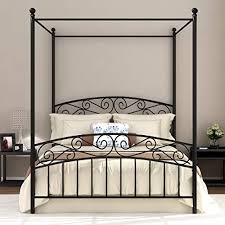 Order) cn shenzhen kadamy furniture co., ltd. Deluxe Design Queen Size Metal Canopy Bed Frame With Ornate European Style Headboard Footboard Sturdy Pink Steel Holds 660lbs Perfectly Fits Your Mattress Easy Diy Assembly All Parts Included Bed Frames