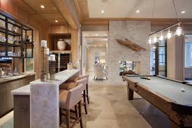 You can prepare the beverages for you and your relatives while they enjoy the pool table or movies. Bar And Pool Table Houzz