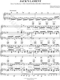 More songs from the show: Jack S Lament From The Nightmare Before Christmas Sheet Music In Bb Minor Transposable Download Print Sku Mn0057573