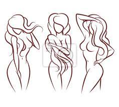 belle silhouette vecteur femme beau girl corps mode jeune autocollants murales embleme modele myloview fr coloriage dragons