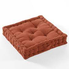 Coussin de sol 50x50x20cm nata ecru tissus thevenon. Coussin De Sol 50x50 Cm Kala Terracotta Coton Leroy Merlin