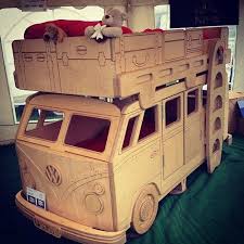 Vw Camper Bunk Beds Wood Bus Campervan Van Volkswagen Betten Fur Kinder Etagenbett Kinder Kinder Bett