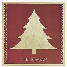 Check spelling or type a new query. Amazon Com Gold Tree On Red Feliz Navidad Merry Christmas Spanish Greeting Card 6 X 6 Inches Single Gc 26985 5 Office Products