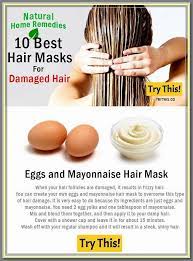 Mayo already contains a small amount of egg yolks, but mixing additional eggs will be nutritious for your hair. Pin On Hair Remedies For Damaged Hair